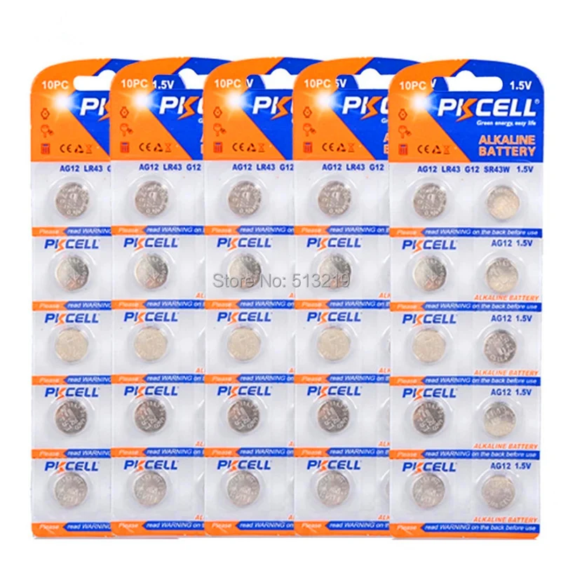 50 pieces 1.5V 100mah AG12 Alkaline Button Battery for Laser pointers, clocks, clocks, calculators, computers, cameras