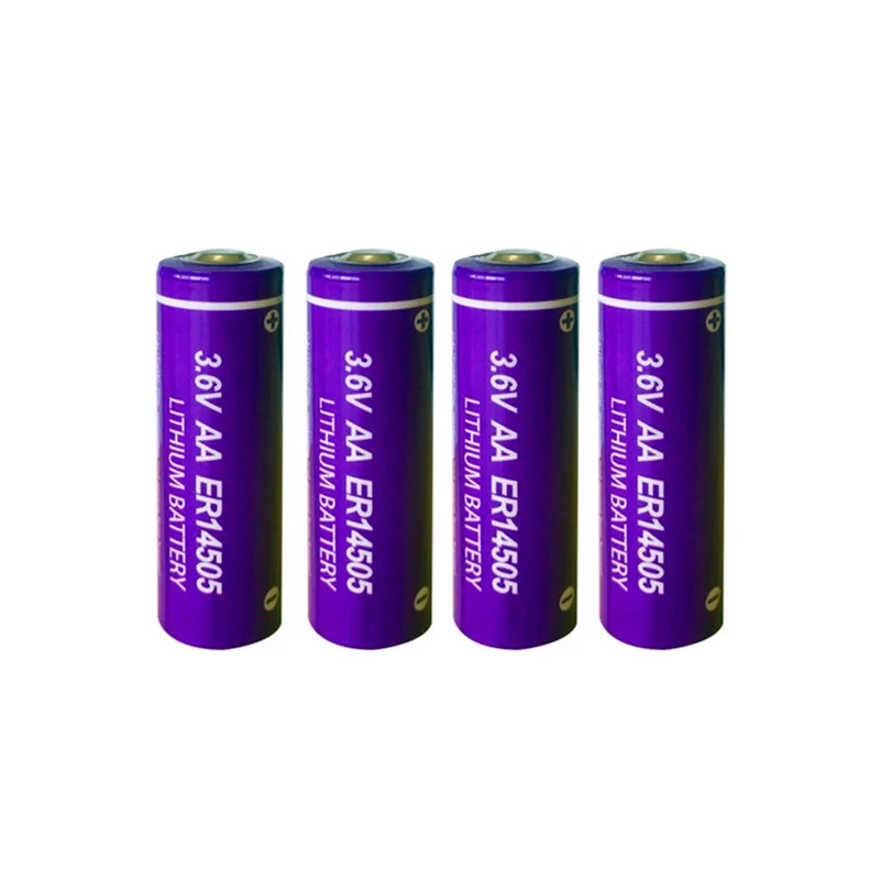 4PCS ER14505 2400mAh 3.6V Li-SOCl2 lithium batteries for GPS tracking, Cameras, Memory Backup