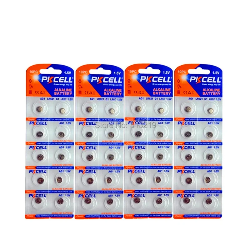 40PCS AG1 1.5 V LR60 SR621 SR621SW 164 364A for watches, calculators, remote controls, toys