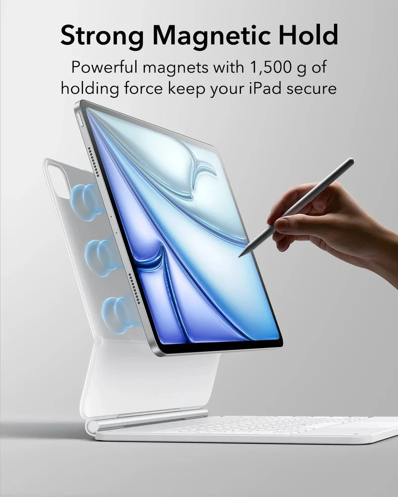 iPad Air 13” (M4) 2026 Rebound Magnetic Keyboard Case - US Layout-White