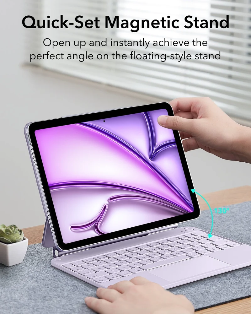 iPad Air 11” (M4) 2026 Rebound Magnetic Keyboard Case - US Layout-Purple