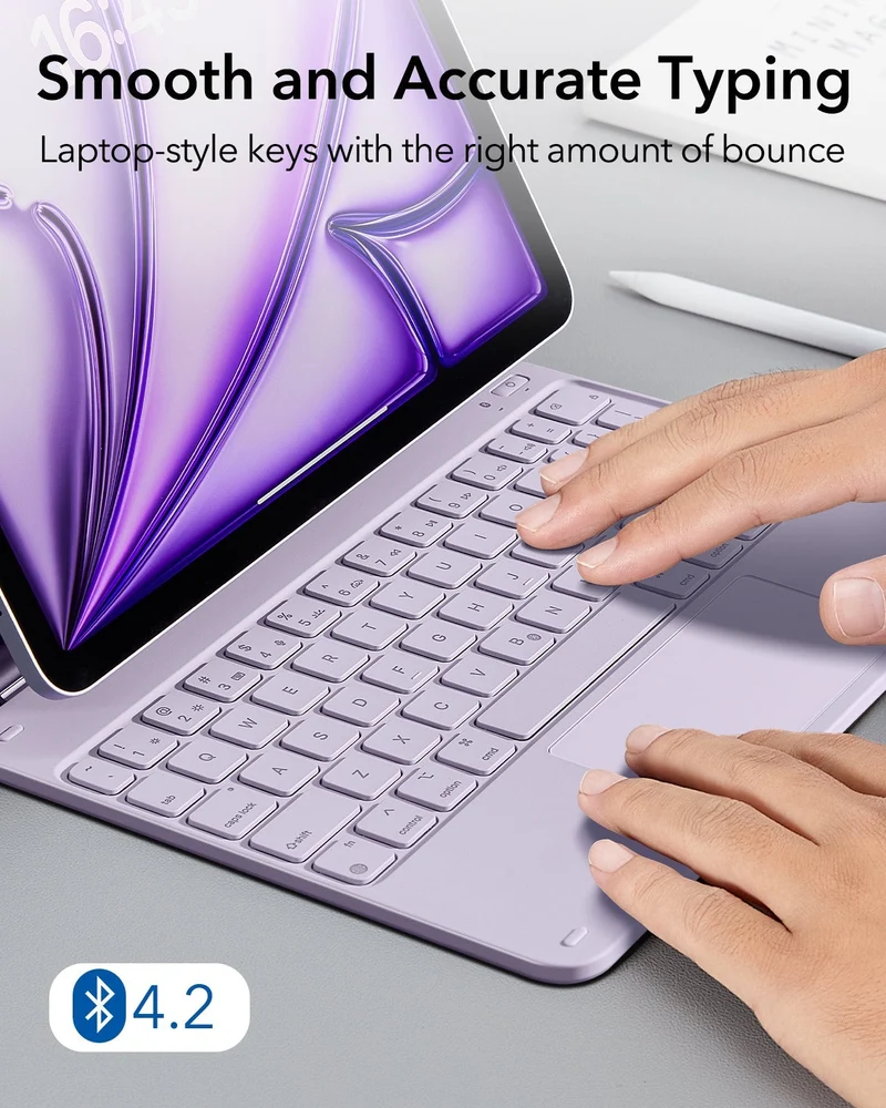 iPad Air 11” (M4) 2026 Rebound Magnetic Keyboard Case - US Layout-Purple
