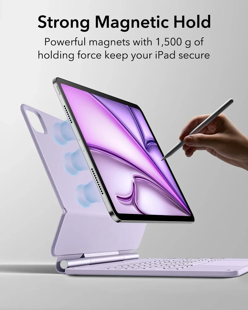 iPad Air 11” (M4) 2026 Rebound Magnetic Keyboard Case - US Layout-Purple