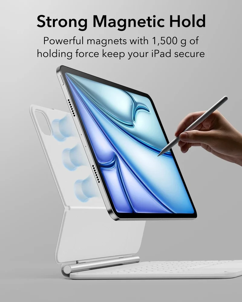 iPad Air 11” (M4) 2026 Rebound Magnetic Keyboard Case - US Layout-White