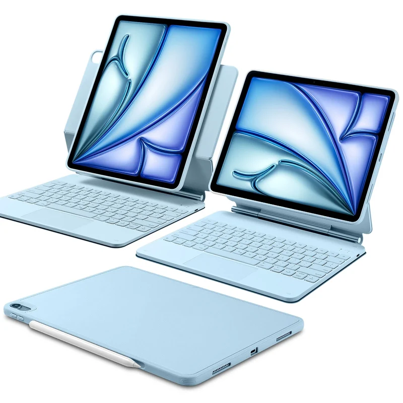 iPad Air 13" (M4) 2026 Rebound Magnetic Keyboard Case 360 - US Layout-Blue