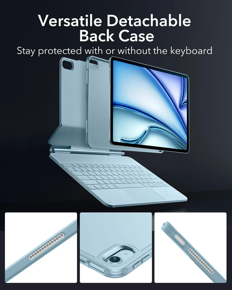 iPad Air 13" (M4) 2026 Bundle Rebound Magnetic Keyboard Case 360 & Digital Pencil-US Layout-Blue