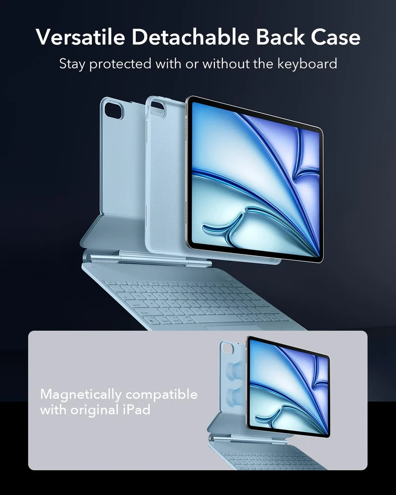 iPad Air 13” (2024) Rebound Magnetic Keyboard Case 360 - US Layout-Blue
