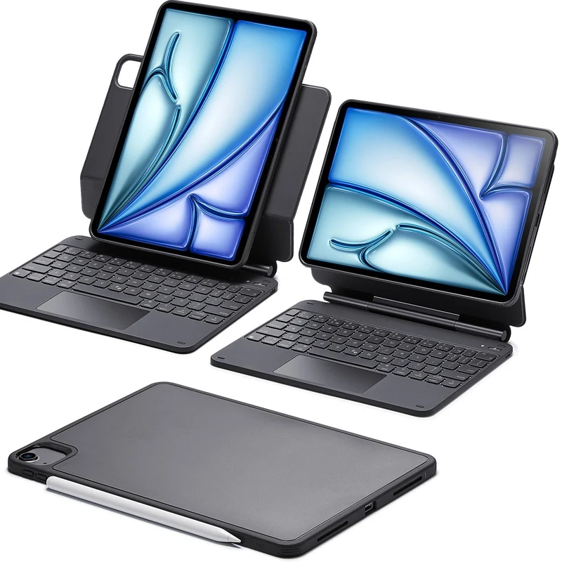 iPad Air 11" (M4) 2026 Rebound Magnetic Keyboard Case 360 - US Layout-Black