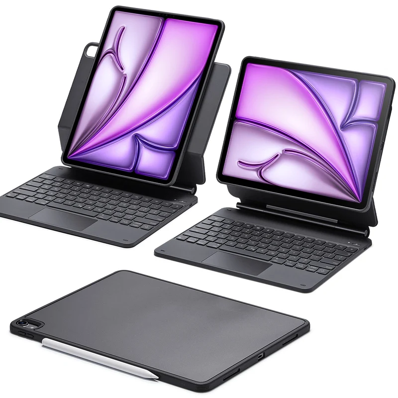 iPad Air 13" (M4) 2026 Rebound Magnetic Keyboard Case 360 - US Layout-Black