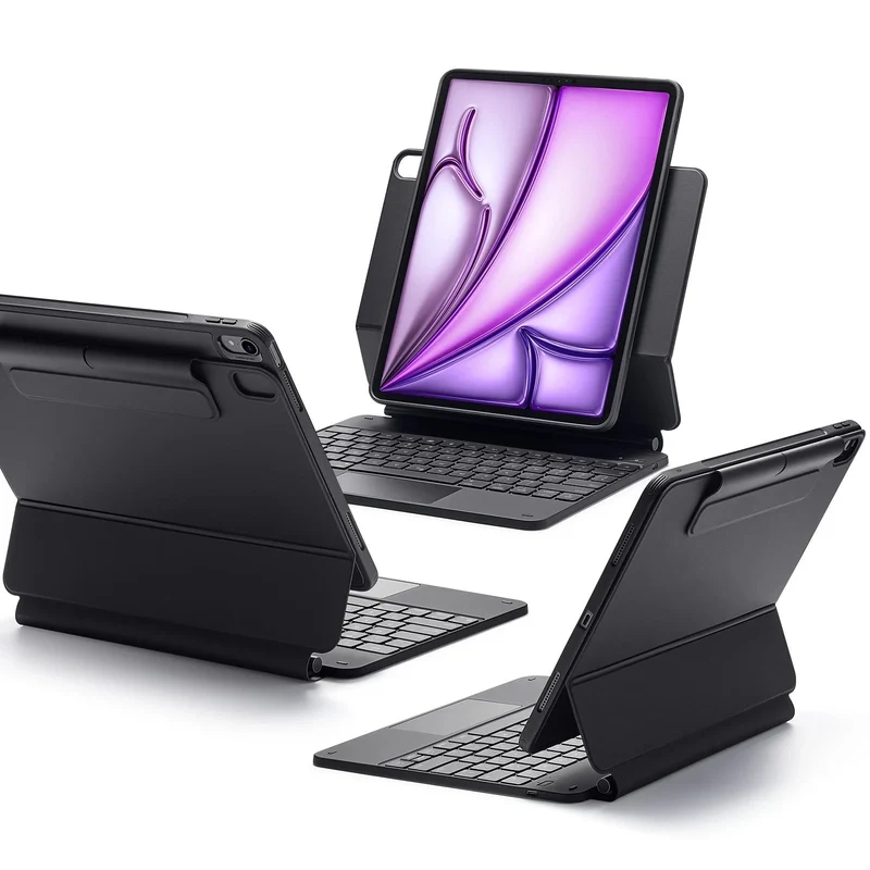 iPad Air 13" (M4) 2026 Rebound Magnetic Keyboard Case 360 - US Layout-Black