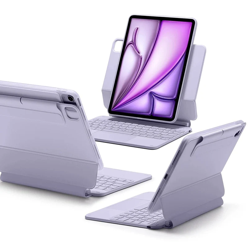 iPad Air 11” (2025) Rebound Magnetic Keyboard Case 360 - US Layout-Purple