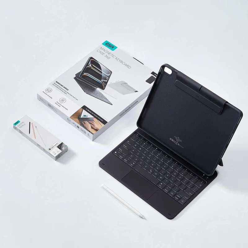 iPad Air 11" (M4) 2026 Bundle Rebound Magnetic Keyboard Case 360 & Digital Pencil-US Layout-Blue