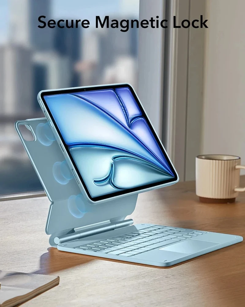 iPad Air 11" (M4) 2026 Bundle Rebound Magnetic Keyboard Case 360 & Digital Pencil-US Layout-Blue