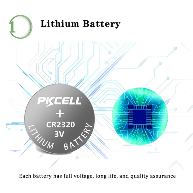 20 pieces CR2320 3V lithium button battery for Watches, clocks, calculators, computers, cameras, digital cameras