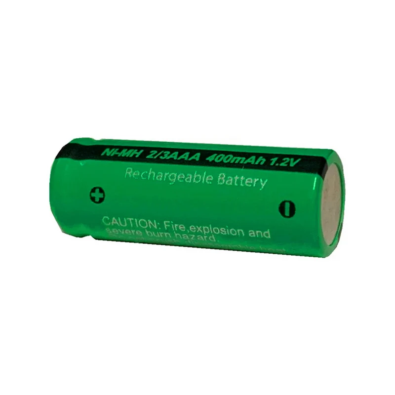 10pcs 2/3 AAA battery 400mah 1.2V nimh 2 3 AAA rechargeable batteries flat top for solar light toys