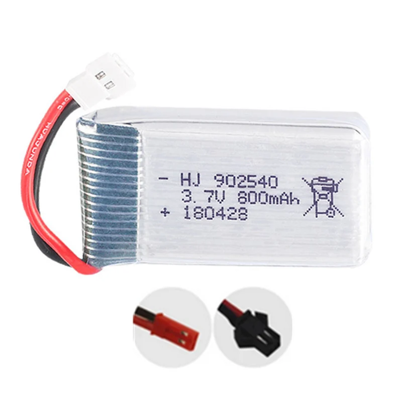2 pieces 3.7V 800mAh 902540 Lipo Battery For WLtoys X5 X5C X5S X5SC X5HW RC car