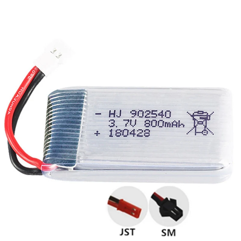2 pieces 3.7V 800mAh 902540 Lipo Battery For WLtoys X5 X5C X5S X5SC X5HW RC car