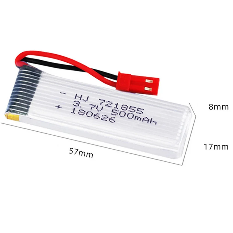 2 pieces 3.7V 500mAh 721855 Lipo Battery For WLtoys E50S E50 T37 H37 H07 RC car