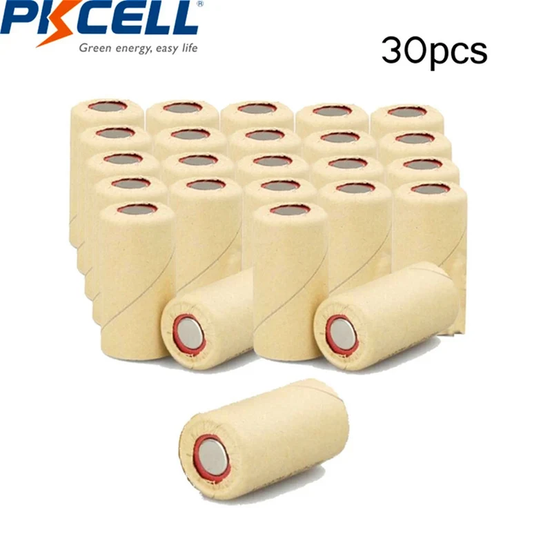 30pcs 2200mah 1.2v nicd sub c rechargeable battery power tool Paper Wrapped (Flat Top) 10C High Drain SC batteries