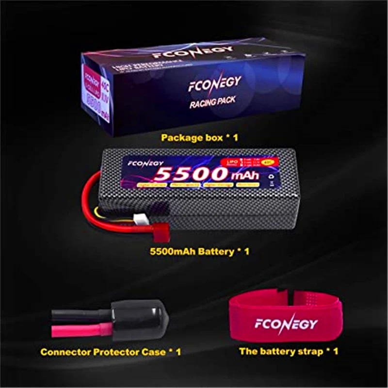 11.1V 5500mAh LiPo battery with Deans T connector for RC car boat，HPI, Tamiya, Kyosho brands