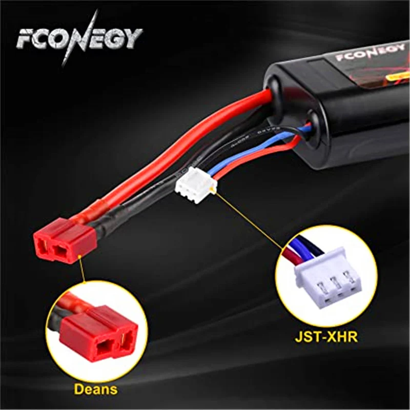 7.4V 4000mAh LiPo RC battery with Deans T connector for RC Buggy，Traxxas, LOSI, Team Associated