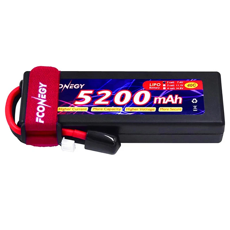 7.4V 5200mAh LiPo battery with Deans T connector for RC Tanks, RC Trucks and Boats, Grasshopper RC Cars
