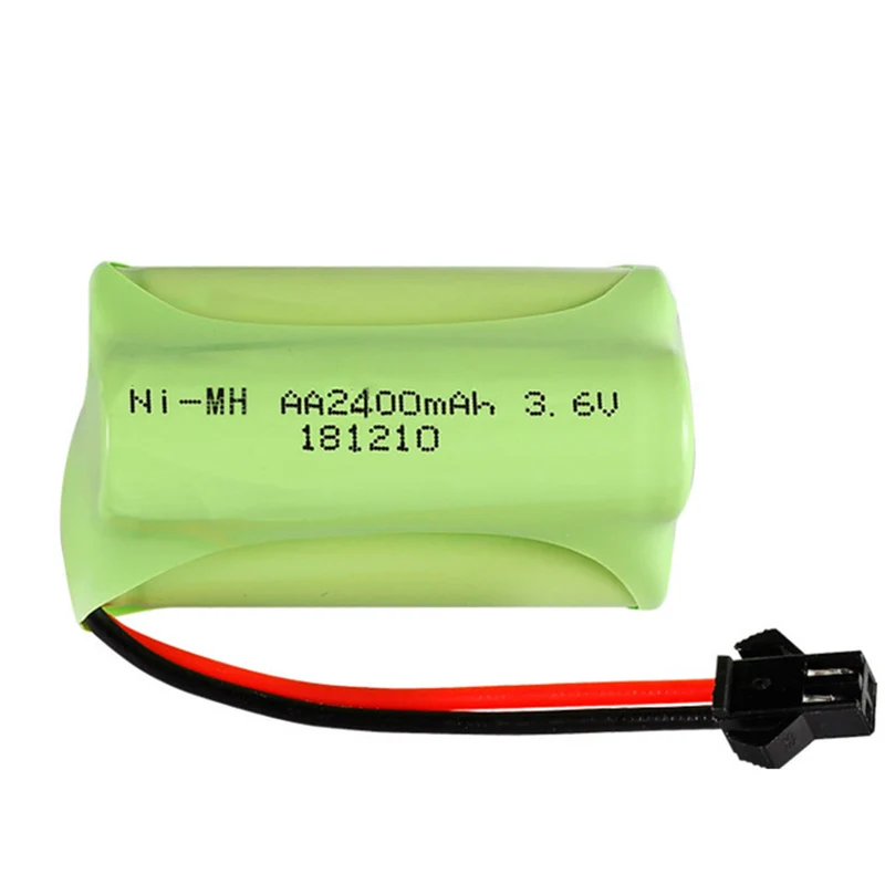 3.6v 2400mah AA NiMH Rechargeable Battery with SM/KET-2P Connector For Rc toys Cars Tanks Robots Boat