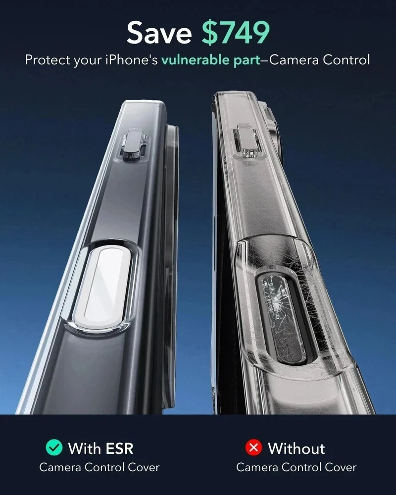 iPhone 16 Pro Classic Hybrid Magnetic Case (Camera Control) & Screen Protection Bundle - Frosted Clear