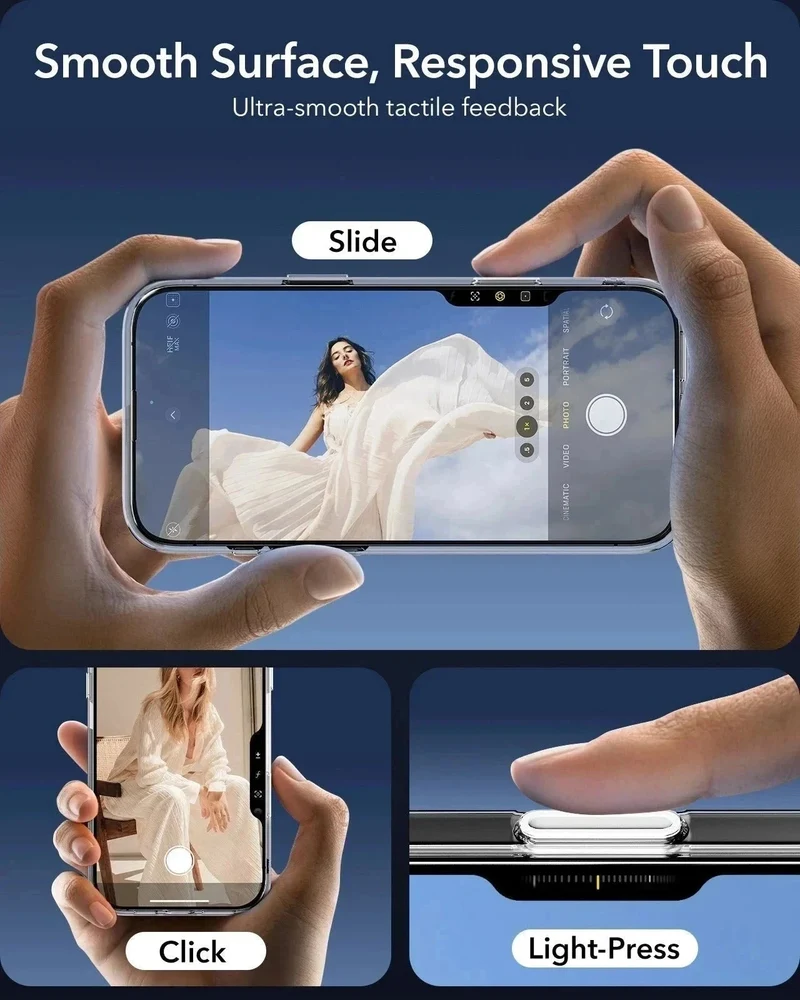 iPhone 16 Pro Max Classic Hybrid Magnetic Case (Camera Control) & Screen Protection Bundle - Clear