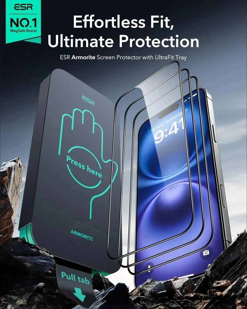iPhone 16 Plus Cyber Tough Magnetic Case Protection Bundle (Camera Control, Stash Stand) - Light Green