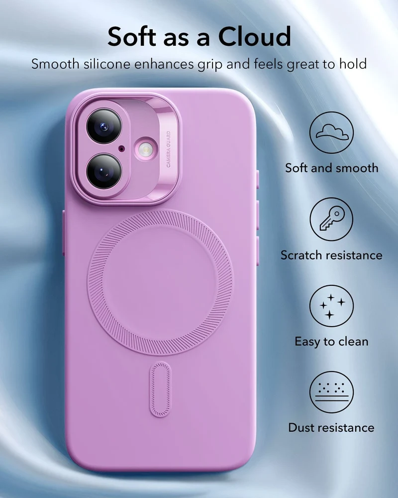 iPhone 16 Cloud Soft Magnetic Case (Camera Control) - Pink