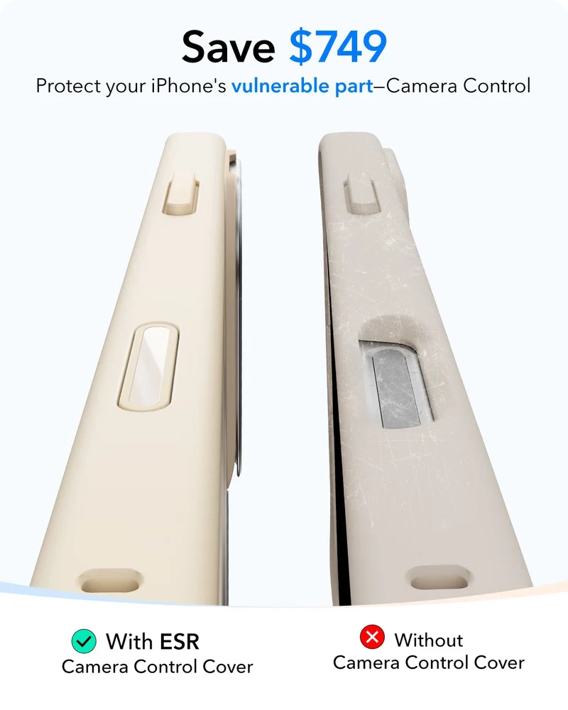 iPhone 16 Pro Max Cloud Soft Magnetic Case (Camera Control, Stash Stand) - Light Tan