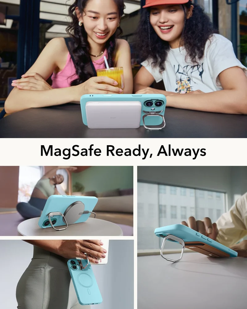 iPhone 16 Cloud Soft Magnetic Case (Camera Control, Stash Stand) - Teal