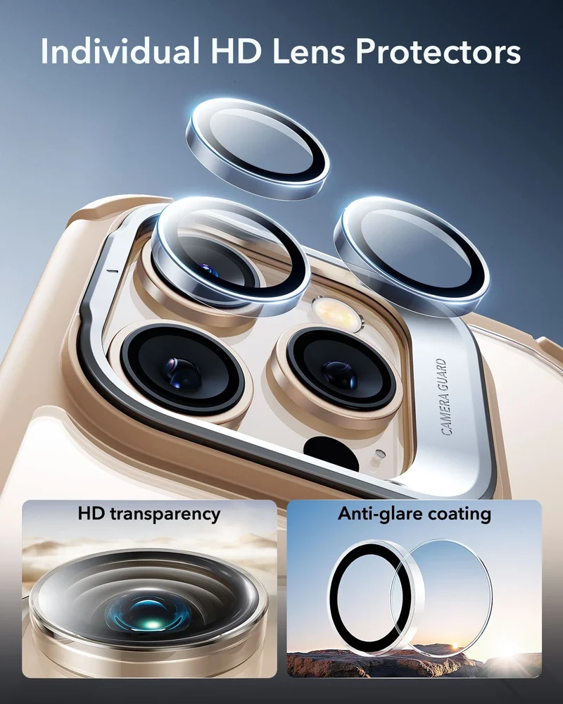 iPhone 16 Pro Armor Tough Magnetic Case (Camera Control, Stash Stand) - Desert Titanium