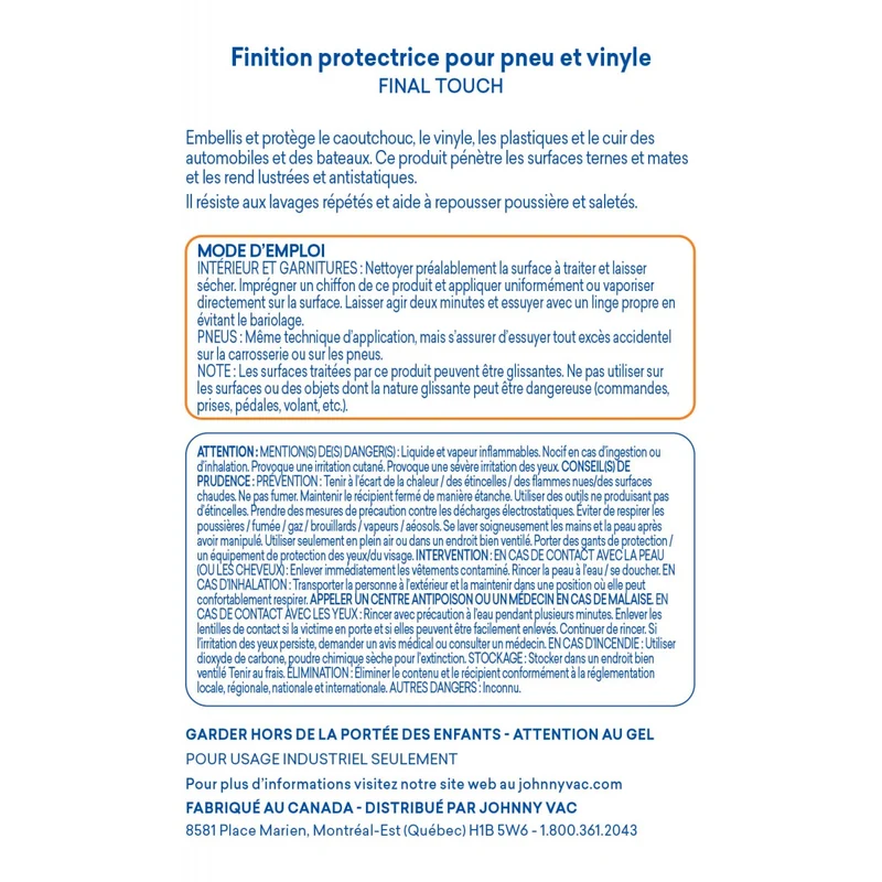 Protective finish for tires and vinyl - antistatic - 4 L (1.06 gal) - Attax® Pro
