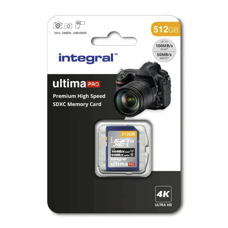 INTEGRAL - Carte mémoire - 512 GB - SDXC - V30