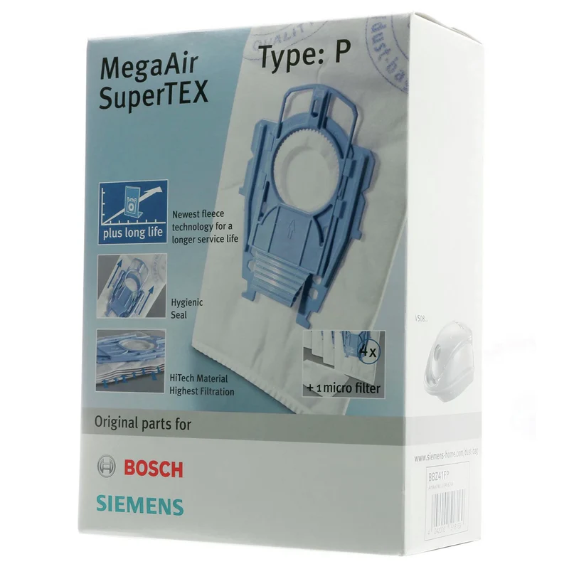 BOSCH SIEMENS Type: P - 4 Sacs d´aspirateur - 1 Microfiltre
