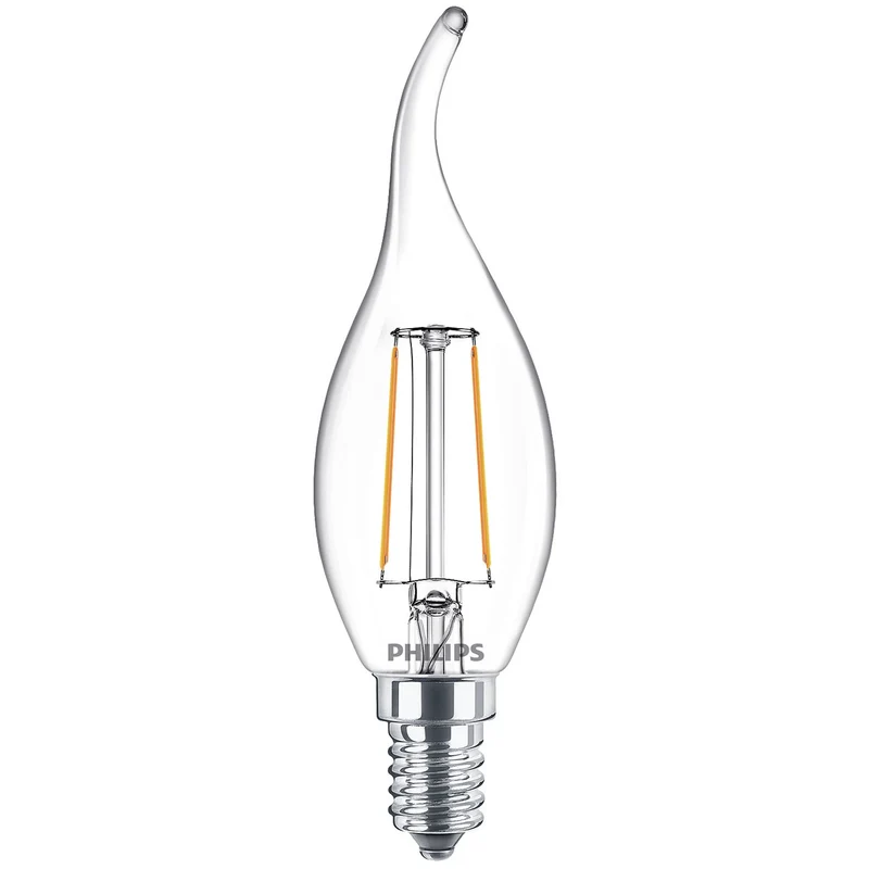 PHILIPS - Light Bulb - E14 - 25 W - 250 Lumen - 2700 K - Bright - Candle with Tip