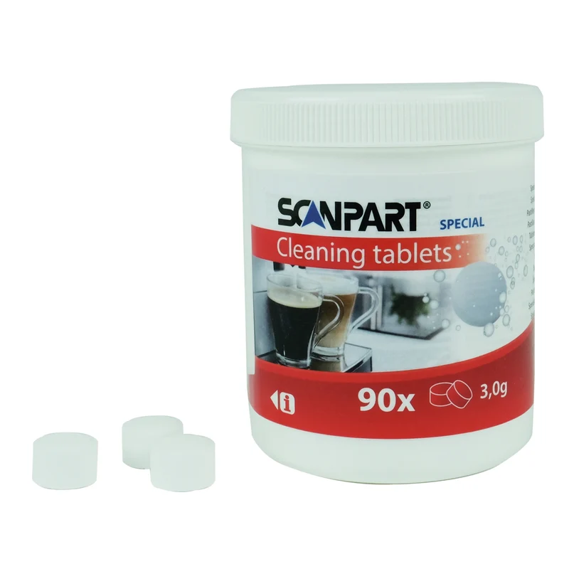 SCANPART - Coffee Cleaner - Tablet - Applicable to Fully automatic coffee machines| Espresso machines| Filter coffee machines Multi pack - 90 Pieces of 3 g