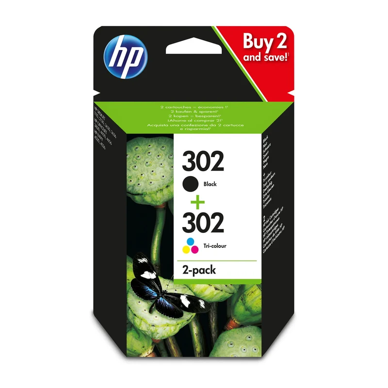 HP Cartouche d'encre 302 - Duo Pack - Noir + Couleur