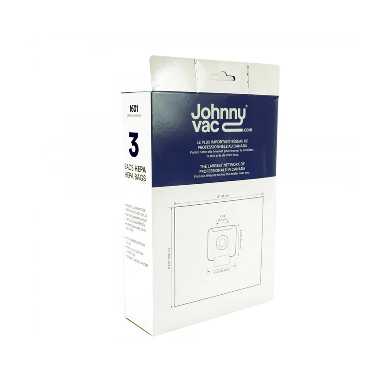 Microfilter Hepa Bag for Johnny Vac Canister Vacuum Model Silenzio