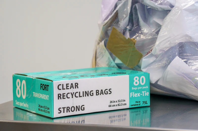 Transparent Recycling Bags - 75 L - Strong - 80 per Box