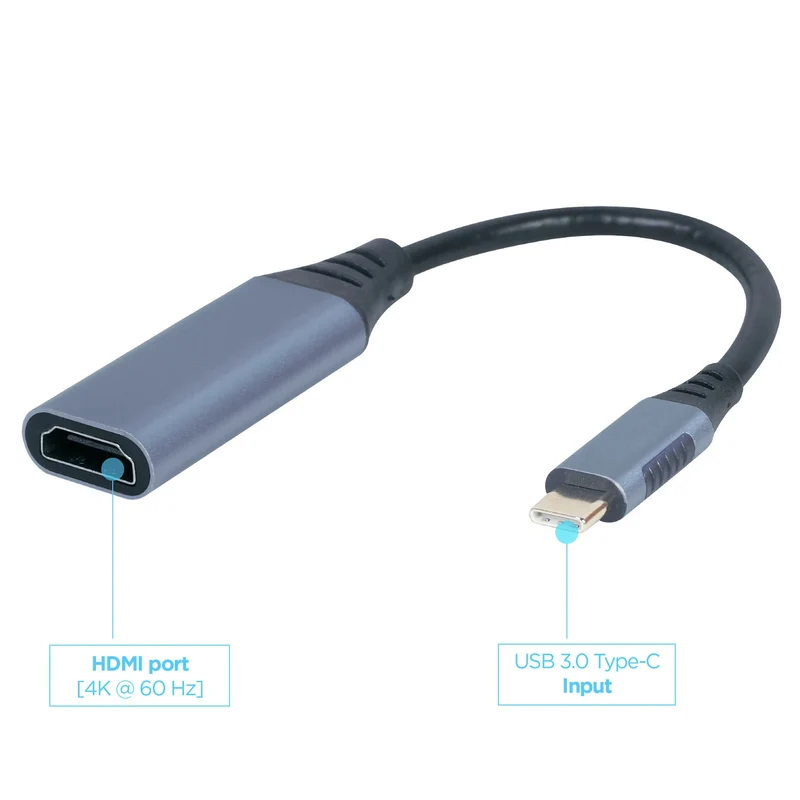 CABLEXPERT - Câble HDMI - Câble adaptateur - 4K|60Hz|Ultra HD|USB 3.0 USB-C (Mâle) - HDMI (Femelle) - 0,15 m