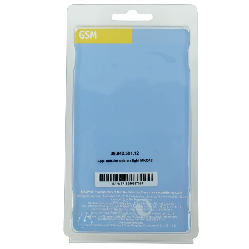 SCANPART - Câble de chargement et de données - USB-C (Mâle) - Lightning (Mâle) - 2,0 m