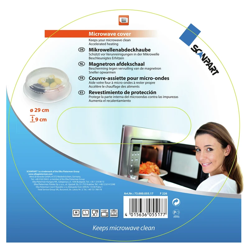 SCANPART - Plat protecteur magnétron - Transparent - 29 cm