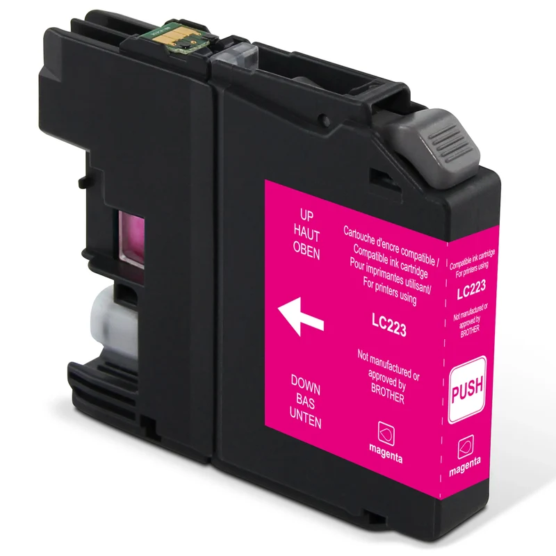 RECYCLECLUB Cartouche d'encre LC223C - Rouge - Remplace Brother