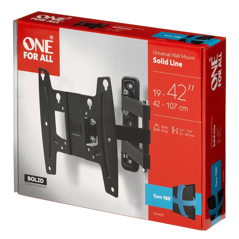 ONE FOR ALL - Support mural TV - 19"-42" - Pivotant 180° - WM4251