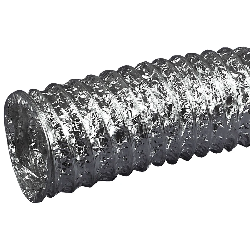 SCANPART - Tuyau d'évacuation - 3 m - 125 mm - Aluminium - Argent