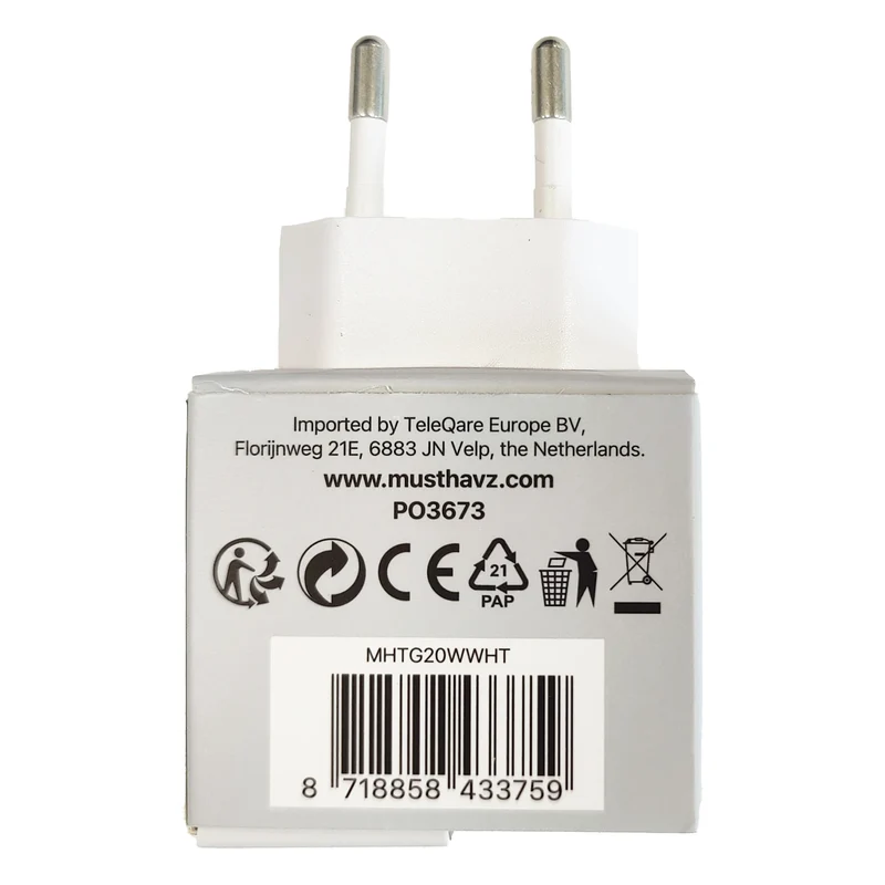 MUSTHAVZ - Chargeur - USB-C - 20 W - Blanc