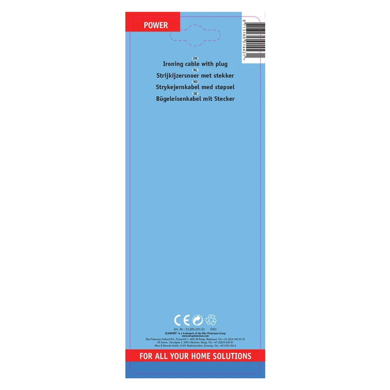 SCANPART - Cordon de repassage - Gainé - Blanc - 3 m